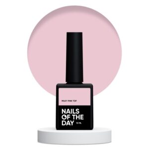 NAILSOFTHEDAY Milky Pink Top 10 ml – mleczno-różowy top bez warstwy lepkiej