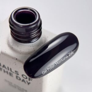 NAILSOFTHEDAY Montana – bardzo ciemny śliwkowy lakier hybrydowy, 10 ml — zdjęcie 2