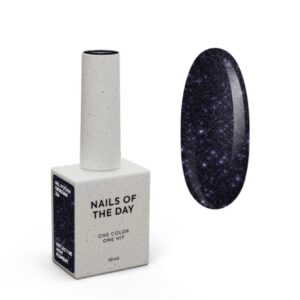 NAILSOFTHEDAY Obsidian Gel Polish – ciemno-fioletowy lakier hybrydowy z odblaskową drobinką, 10 ml