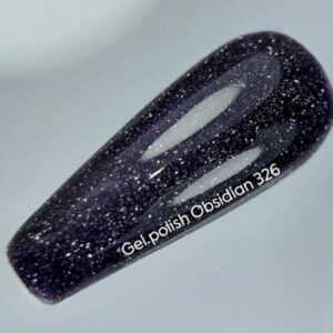 NAILSOFTHEDAY Obsidian Gel Polish – ciemno-fioletowy lakier hybrydowy z odblaskową drobinką, 10 ml — zdjęcie 1