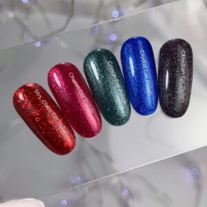 NAILSOFTHEDAY Obsidian Gel Polish – ciemno-fioletowy lakier hybrydowy z odblaskową drobinką, 10 ml — zdjęcie 5