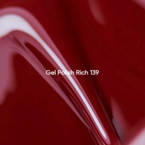 NAILSOFTHEDAY Rich Gel Polish – głęboki czerwony lakier hybrydowy z nutą bordo, 10 ml — zdjęcie 1
