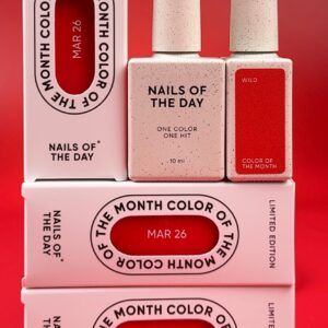 NAILSOFTHEDAY Wild March 2026 jaskrawa czerwień 10ml — zdjęcie 6