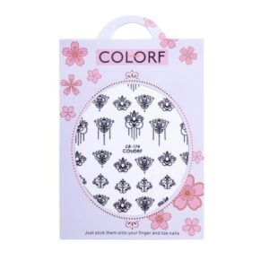 Naklejki Do Paznokci Cienkie Samoprzylepne Colorf Cb Black Nr 174 — zdjęcie 2