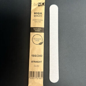 Nail4u Slim NATURAL II Pilnik Do Paznokci Hybrydowych Prosty Straight 180/240 1szt — zdjęcie 1