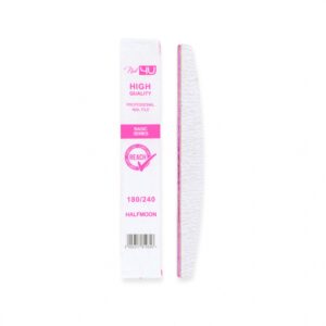 Nail4u Pilnik BASIC III Łódka Halfmoon 180/240 Do Paznokci i Hybryd 100 szt. — zdjęcie 1