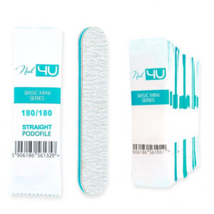 Nail4u Pilnik Podofile BASIC MINI STRAIGHT Prosty 180/180 1szt - Ekologiczny Pilnik Jednorazowy — zdjęcie 1