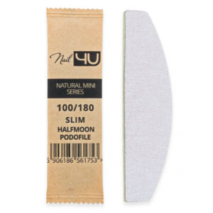 Nail4u Pilnik Podofile Slim MINI HALFMOON Łódka 100/180 1szt – Ekologiczny Pilnik