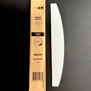 Nail4u Pilnik Slim NATURAL do Paznokci Łódka Halfmoon 180/240 – Ekologiczny 1szt — zdjęcie 1