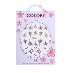 Naklejki do paznokci cienkie samoprzylepne Colorf CB Nr 176 Gold — zdjęcie 2