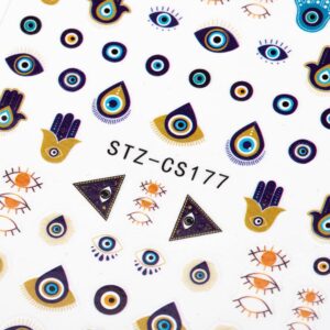 Naklejki do paznokci cienkie samoprzylepne geometryczne STZ-CS177 — zdjęcie 1
