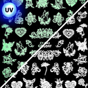 Naklejki do paznokci cienkie samoprzylepne świecące w UV Colorf CY-043 — zdjęcie 2