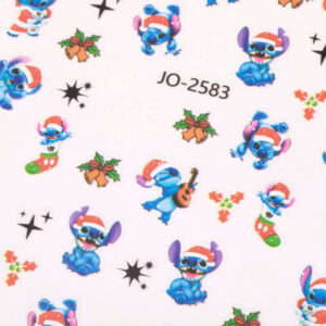 Naklejki do paznokci samoprzylepne świąteczne stitch JO-2583 — zdjęcie 2