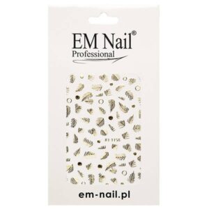 EM Nail Naklejki samoprzylepne na paznokcie złote JO-1158 — zdjęcie 1