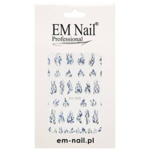 EM Nail Naklejki na paznokcie JO-1573 HOLO SILVER — zdjęcie 1