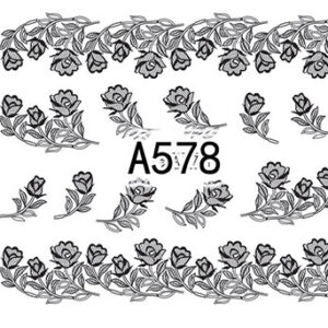 Naklejki wodne kwiaty - A578