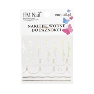 Naklejki wodne do paznokci F9- GOLD — zdjęcie 1