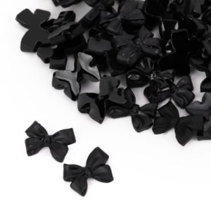 Ozdoby do paznokci kokardki 3D Molly Nails czarne – 100 szt