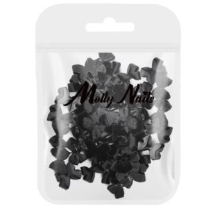 Ozdoby do paznokci kokardki 3D Molly Nails czarne – 100 szt — zdjęcie 3