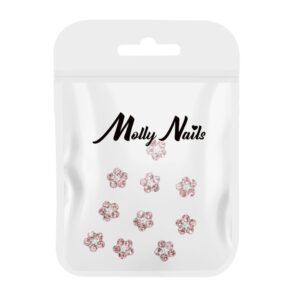 Ozdoby do paznokci kwiatki 3D Molly Nails K1123 – zestaw 10 sztuk — zdjęcie 3