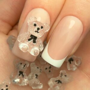 Ozdoby do paznokci misie 3D Molly Nails clear 20 szt — zdjęcie 1