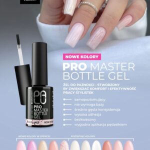 PALU Pro Master Bottle Gel Rose Flakes 11g – żel budujący z folią TPO-Free — zdjęcie 3