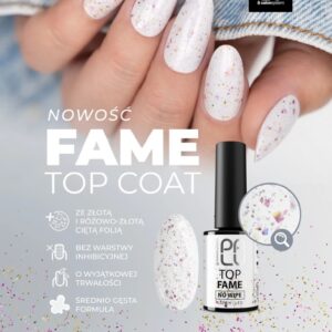 PALU Top Fame No Wipe 11g – top hybrydowy z folią złotą i różowo-złotą TPO-Free — zdjęcie 4