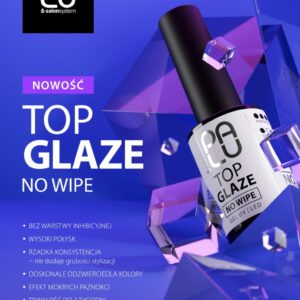 Palu Top Glaze No Wipe 11 g – Top Hybrydowy Transparentny z Połyskiem TPO-free — zdjęcie 2