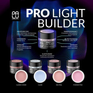 PALU Żel Budujący Pro Light Builder Powder Pink 45 g – Jasny Róż TPO-Free — zdjęcie 2