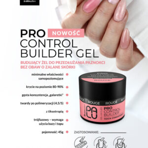 Palu Pro Control Builder Gel Rouge 45g – żel budujący średni róż TPO-free — zdjęcie 5