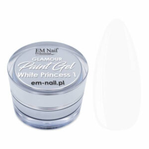 EM Nail Żel Do Zdobień Paint Gel Glamour White Princess — zdjęcie 2