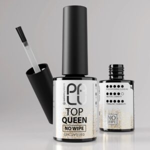 Palu Top Queen No Wipe 11g – top hybrydowy z brokatem złotym efekt syrenki TPO-Free — zdjęcie 2