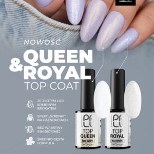 Palu Top Royal No Wipe 11g – top hybrydowy srebrny, efekt syrenki TPO-Free — zdjęcie 4