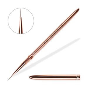EM Nail Pędzelek do zdobień 10 mm, metalowy, rosegold