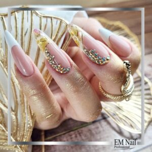 EM Nail Power Base Au Naturel 6ml – modelująca baza hybrydowa — zdjęcie 6