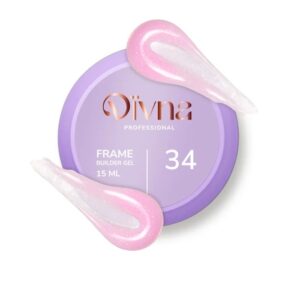 DIVNA Frame Builder Gel 34 – różowy żel budujący samopoziomujący 15 ml