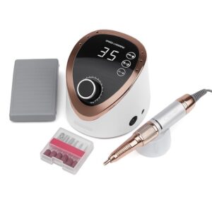 Clavier Profesjonalna frezarka do paznokci FX 830, 65W, 35 000 RPM, manicure i pedicure, biało-złota — zdjęcie 2