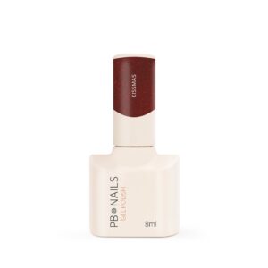 Lakier hybrydowy PB Nails Kissmas – czerwień z brokatem 8 ml