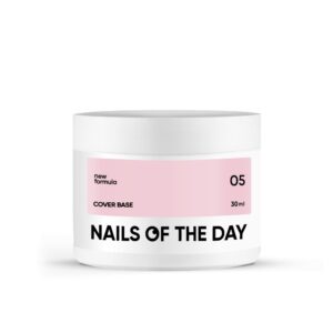 NAILSOFTHEDAY Cover Base NEW 05 – półprzezroczysta chłodno-karmelowa baza hybrydowa, 30 ml