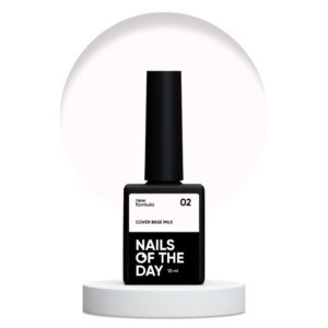 NAILSOFTHEDAY Cover Base NEW Milk 02 – półprzezroczysta mleczna baza hybrydowa, 10 ml