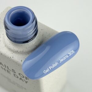 NAILSOFTHEDAY Jeans Gel Polish – chłodny niebiesko-szary lakier hybrydowy, 10 ml — zdjęcie 3