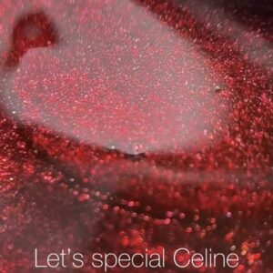 NAILSOFTHEDAY Céline Gel Polish – czerwony lakier hybrydowy z odblaskową drobinką, 10 ml — zdjęcie 1