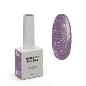 NAILSOFTHEDAY Daiquiri Gel Polish – fioletowy lakier hybrydowy z odblaskową drobinką, 10 ml