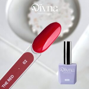 DIVNA The Red 02 – lakier hybrydowy czerwony 7 ml — zdjęcie 2