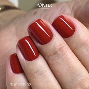 DIVNA The Red 02 – lakier hybrydowy czerwony 7 ml — zdjęcie 3