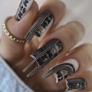NAILSOFTHEDAY Manhattan Gel Polish – czarny lakier holograficzny 10 ml — zdjęcie 5