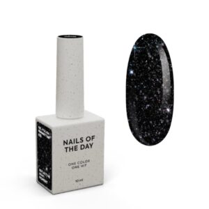 NAILSOFTHEDAY Manhattan Gel Polish – czarny lakier holograficzny 10 ml
