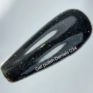 NAILSOFTHEDAY Deniels Gel Polish – czarny lakier flash ze srebrną drobinką 10 ml — zdjęcie 2