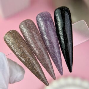 NAILSOFTHEDAY Deniels Gel Polish – czarny lakier flash ze srebrną drobinką 10 ml — zdjęcie 1