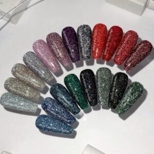 NAILSOFTHEDAY Bombay Gel Polish – granatowy lakier flash z drobinką 10 ml — zdjęcie 2
